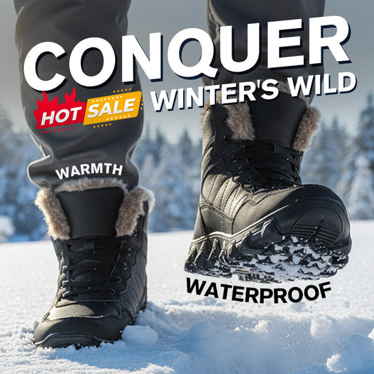 🥾Férfi magas szárú téli hótalpú csizma