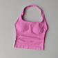 💖Halter nyakú jóga póló beépített melltartóval