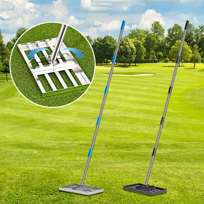 ⛳🌱 Rozsdamentes acélból készült gyepsimító és kerti gereblye – precíziós simítóeszközök golfpályákhoz, gyepekhez és homokos területekhez