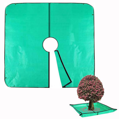 🌿 Kerti takaró 200 × 200 cm, 30 cm-es nyílással a metszéshez – Megakadályozza a gyomnövekedést, lélegző anyagból készült, és tökéletes gyümölcsfákhoz és cserjékhez 🍎