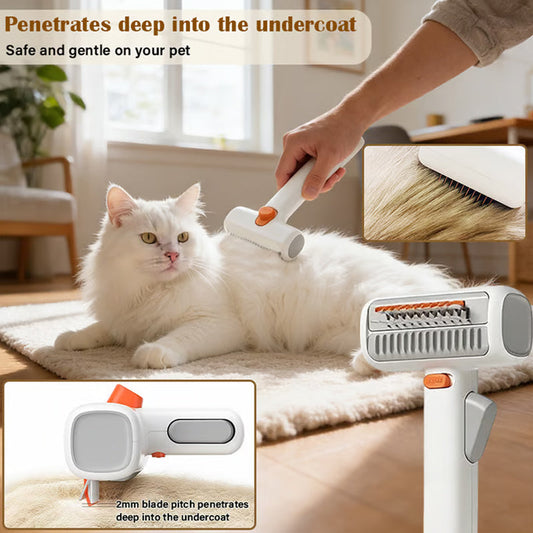 🐾🎁 2026 AKCIÓ - 2 AZ 1-BEN Kisállat Önálló Gubancmentesítő és Ápoló Fésű 😺🐶💕
