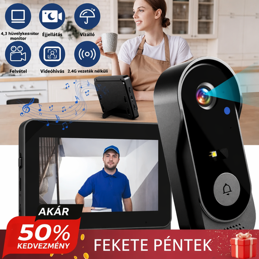 🔔Vezeték nélküli ajtócsengő kamera📹