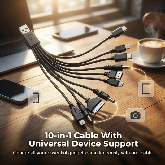 ⚡10 az 1-ben univerzális USB-töltőkábel