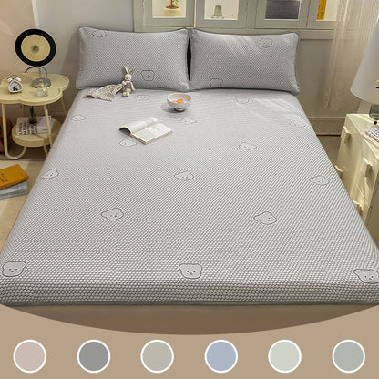 🧊Hűsítő, lélegző, aranyos mackós jacquard háromrészes ágyneműkészlet