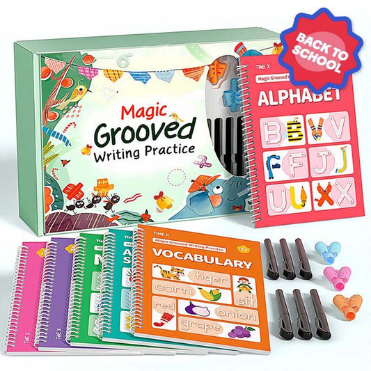 🖍️Magic Grooved írásgyakorló készlet – Helyes fogás és szabványos betűírás gyerekeknek