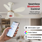 🔥3 az 1-ben mennyezeti ventilátor lámpa – beépített Bluetooth hangszóróval💡✅