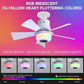 🌈Intelligens mennyezeti ventilátor világítással, RGB-vel és Bluetooth-hangszóróval