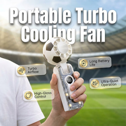 ⚽Összecsukható kézi ventilátor digitális kijelzővel