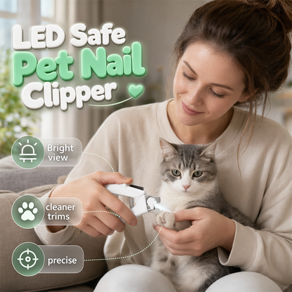 🐱🐶Kutyakörömvágó LED-es világítással és rozsdamentes acél pengékkel