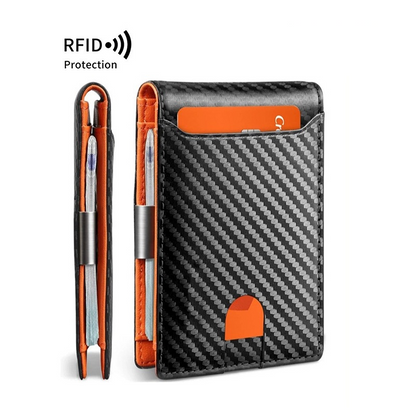 💳Minimalista férfi kártyatartó pénztárca RFID-védelemmel