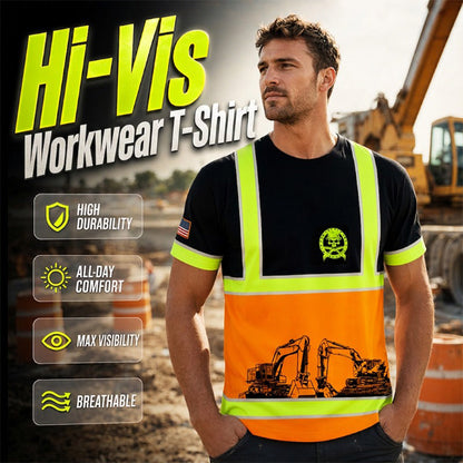 ✨👷Jól látható, figyelemfelkeltő munkapóló