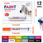 🖍️Most 50% kedvezménnyel! Vízálló filctoll – 12 szín, 6 mm-es lapos hegy – fémre, üvegre, fára, gumira és kőre is használható 🎨✨