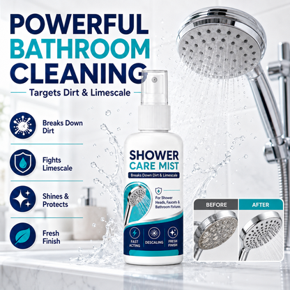 🚿✨Gyorsan eltávolítja a zuhanykabinból a vízkövet – feloldja a makacs ásványi lerakódásokat és a kemény vízből származó foltokat🧼💪
