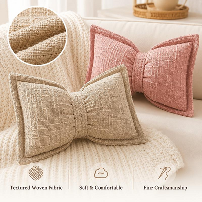 🛋️✨Instagramra való, masnis díszpárna – rendkívül puha szenill anyagból, levehető huzattal🎀