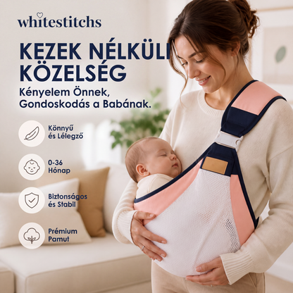 🔥1+1 INGYEN👶 4 az 1-ben lélegző csecsemőhordozó — kiváló minőségű pamut, lélegző hálós anyag és beépített nyaktámasz — szabadon hagyja a kezeket