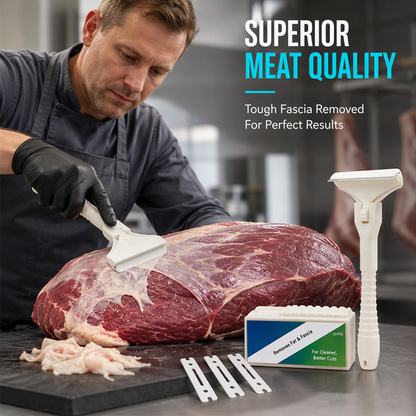 🥩🔥 50% kedvezmény! Rozsdamentes acél húslekaparó – egyszerű eszköz a marha- és sertéshús zsírjának és inainak eltávolításához 🔪✨