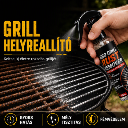 ⏰ Időkorlátozott akció: 2+1 ingyen🔥 Kifejezetten a grill rozsdafoltjainak és makacs lerakódásainak eltávolítására kifejlesztett rozsdaeltávolító spray 🍖