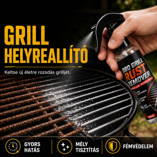 ⏰ Időkorlátozott akció: 2+1 ingyen🔥 Kifejezetten a grill rozsdafoltjainak és makacs lerakódásainak eltávolítására kifejlesztett rozsdaeltávolító spray 🍖