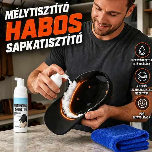 🔥1+1 ingyen👍Öblítést nem igénylő habos sapkatisztító