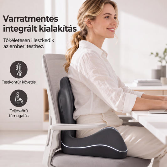🪑 Ergonomikus memóriahabos ülőpárna háttámlával |  Hosszú ülést követően sem érezhető fáradtság