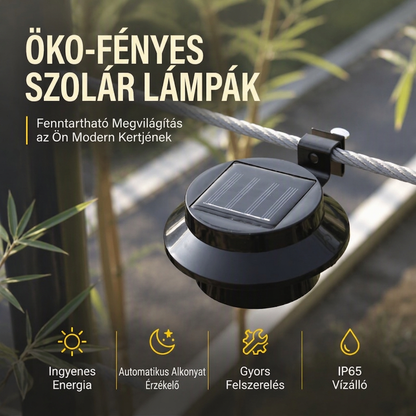🏡1+1 INGYEN💡 Kültéri vízálló napelemes LED eresz- és fali lámpák