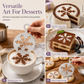 ☕ Rozsdamentes acélból készült sablon a kávé latte art készítéséhez