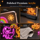 🌈Újratölthető LED-es akril üzenőtábla, 7 db fluoreszkáló tollal, háttérvilágítású rajz- és írótábla, gyermekek számára alkalmas DIY-rajzoláshoz
