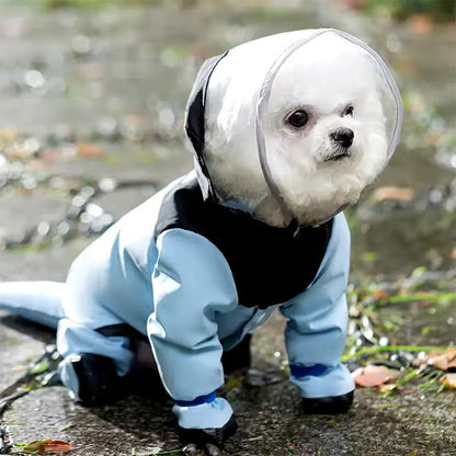 🔥Teljes testet fedő esőkabát háziállatoknak – vízálló és könnyen felvehető🐕🌧️🧥