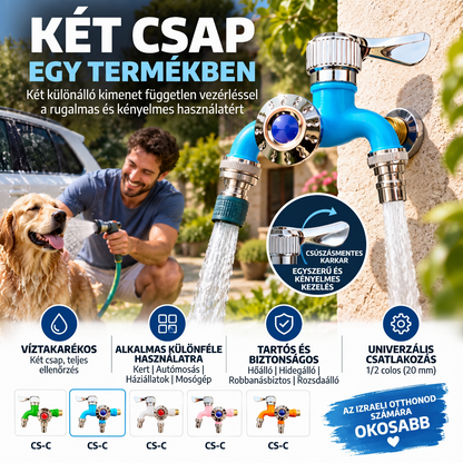 🚿 Dupla vezérlésű hosszabbítható csap – hőálló, fagytűrő, robbanásbiztos. Tökéletes konyhához és fürdőszobához! ✨🔧
