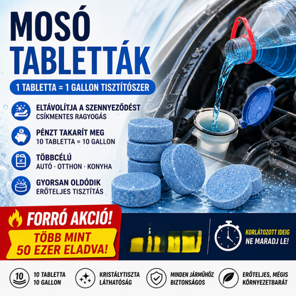 💞Több mint 50 000 eladott darab!✨1+2 ingyen✨ Koncentrált, pezsgőtablettás autószélvédő-mosószer